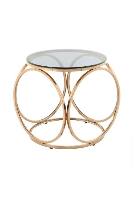 Sidetable Whitney 225 grijs/goud