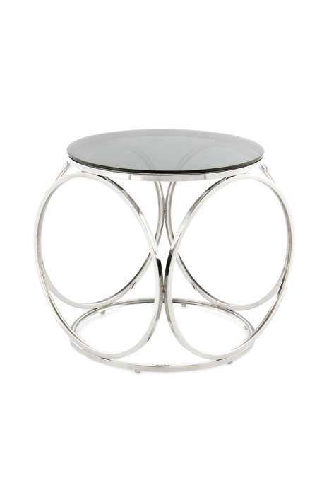 Sidetable Whitney 225 zwart/zilver