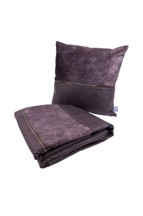 Decorative cushions & blanket Picco 125 set of 2 gray / brown