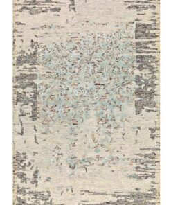 Damast 8067 grijs/mintgroen 120x180cm