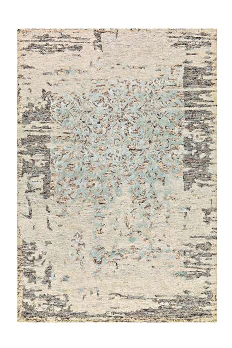 Damast 8067 grijs/mintgroen 120x180cm