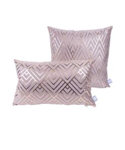 Decorative cushion Prisma 225 set of 2 taupe / gold