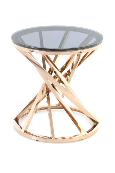 Sidetable Wesley 225 grijs/Roségoud