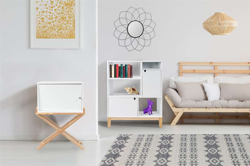 bijzettafel Valerie 110 wit/naturel - Afbeelding 2