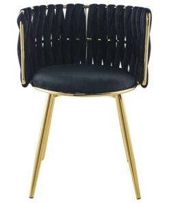 Milla 100 chair set of 2 black