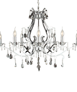 Hanging lamp Feline 8-L oval fume