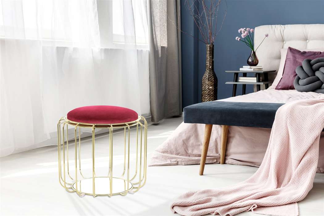 Bijzettafel Comfortafel 110 rood/goud - Afbeelding 2