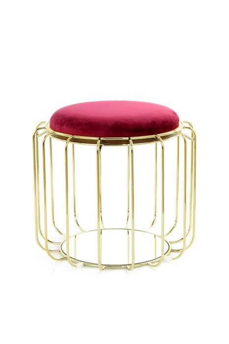 Bijzettafel Comfortafel 110 rood/goud