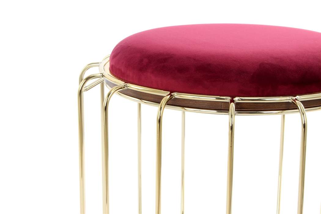 Bijzettafel Comfortafel 110 rood/goud - Afbeelding 3