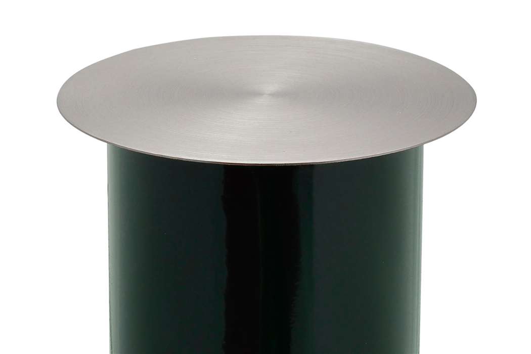 Floor Candle Holder Art Deco 165 dark green / silver - Afbeelding 3