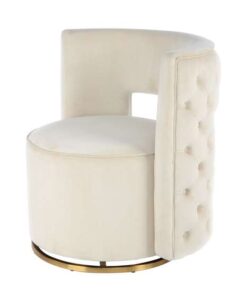 Lounge Chair Beverly 125 cream / gold