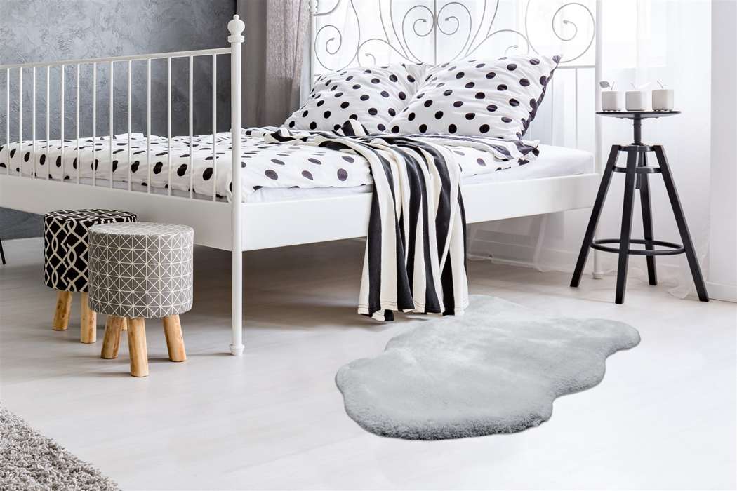 Rabbit Sheepskin 200 grijs/blauw 60x90cm - Afbeelding 2