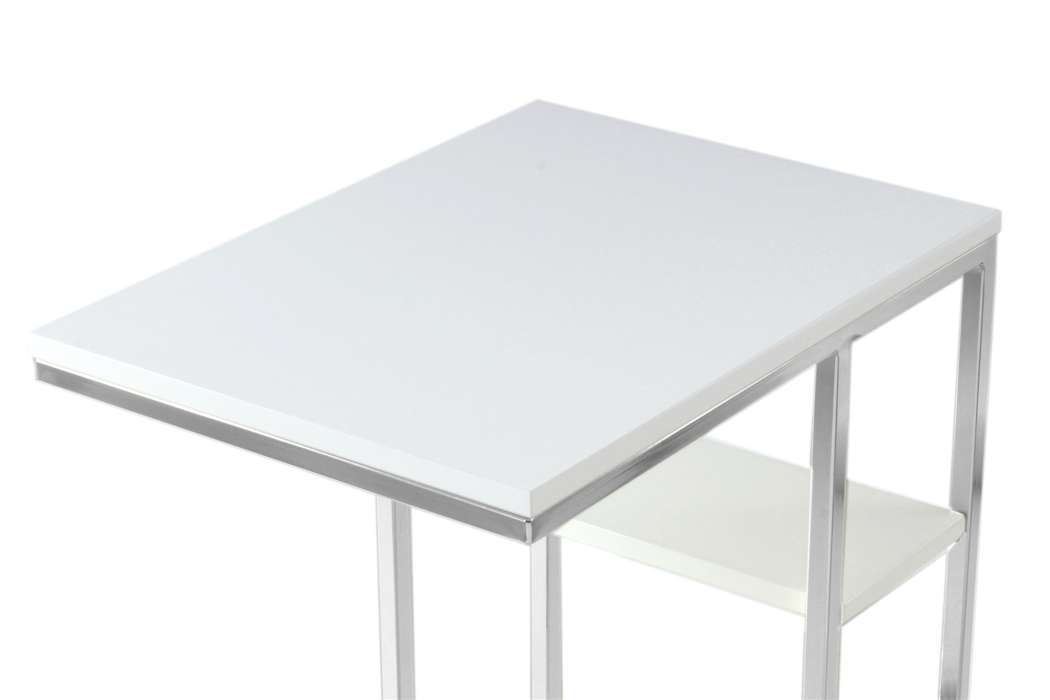 Bijzettafel Lucilla 110 wit/zilver - Afbeelding 3