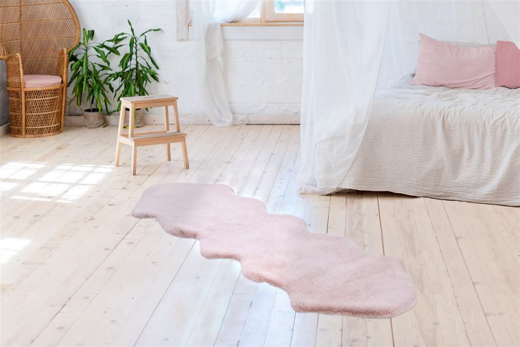 Rabbit Double Sheepskin 300 roze 60x180cm - Afbeelding 2