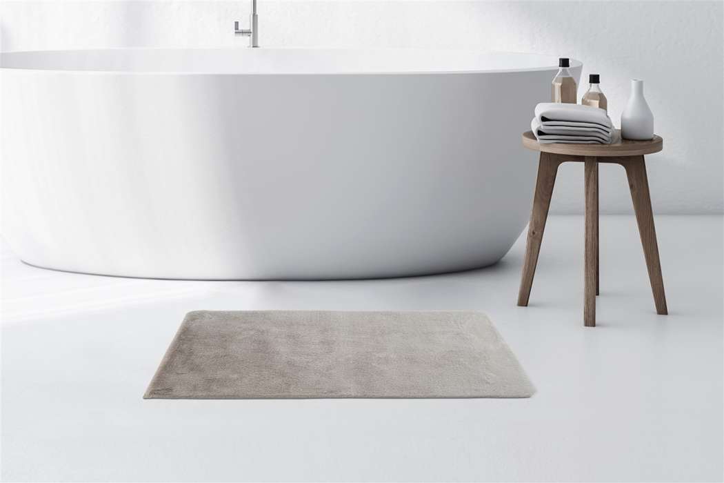 Badmat Rabbit light 50x90cm, licht grijs - Afbeelding 2