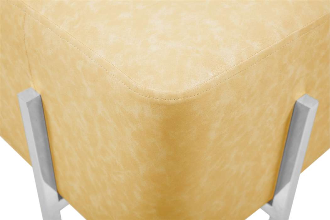 Poof Lizia 110 yellow/silver - Afbeelding 4