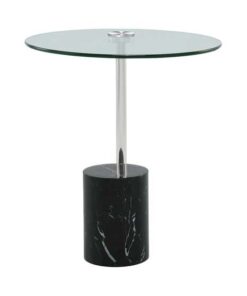 Side table Rosario 525 silver / black