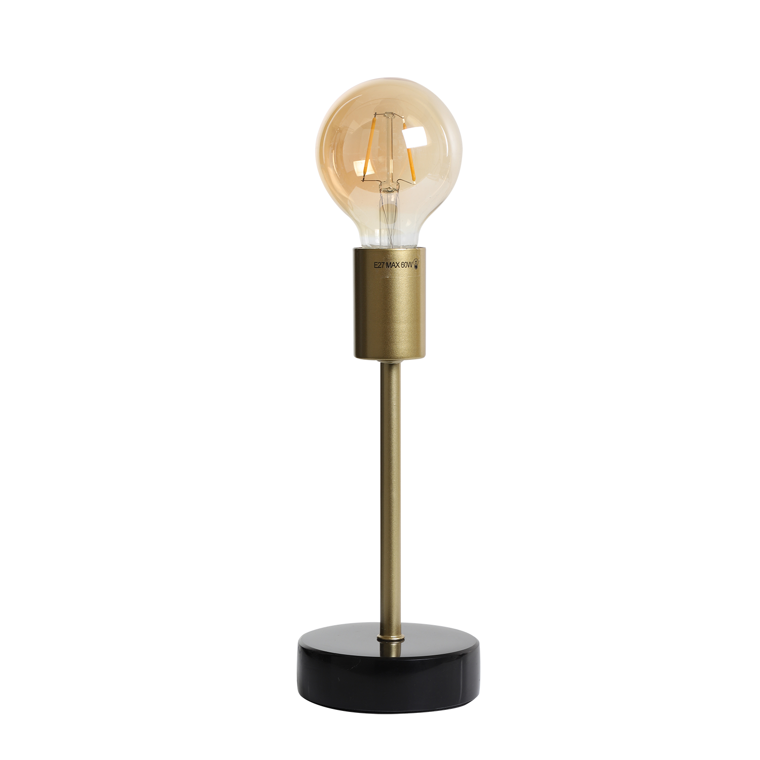 Table lamp Finland, gold, black marble