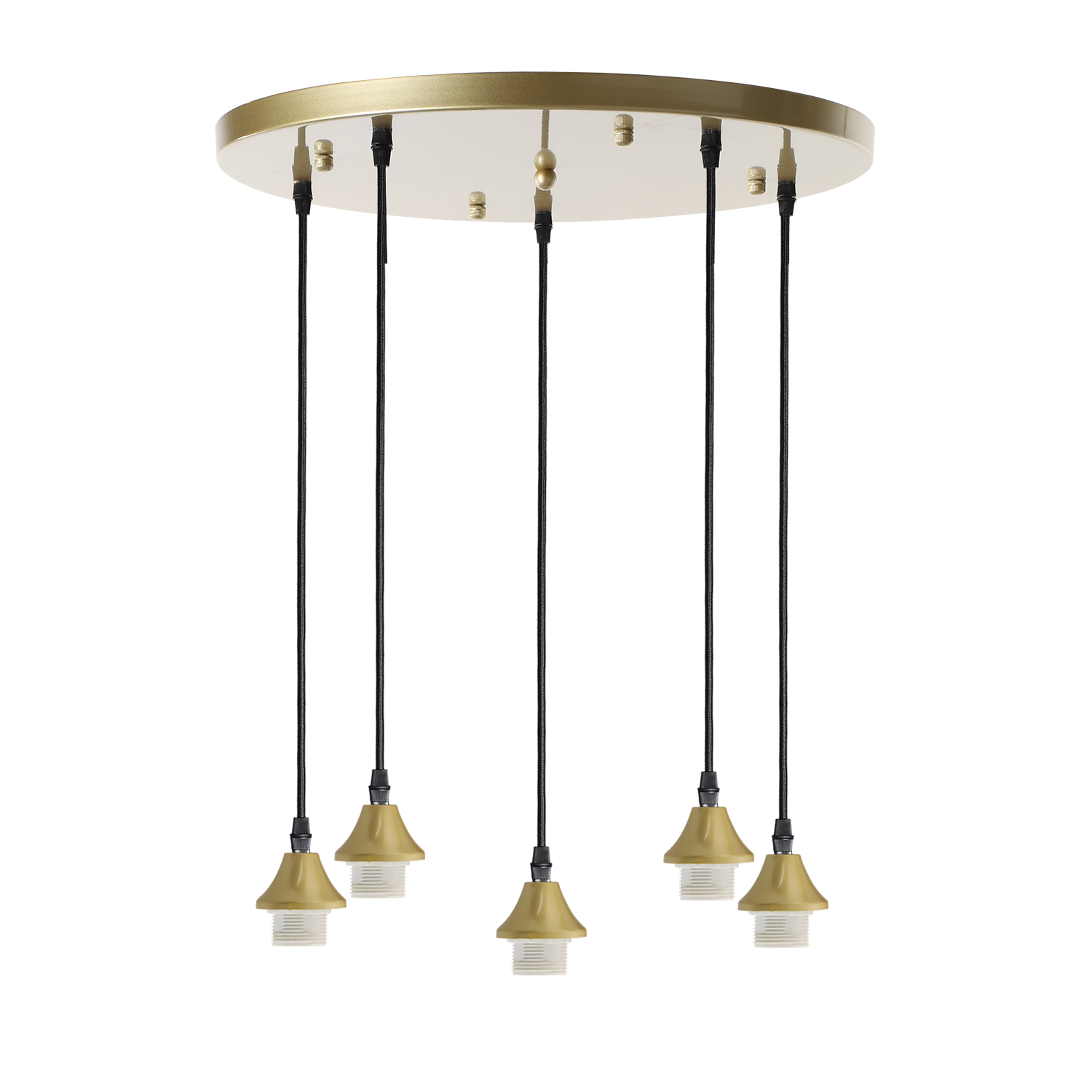 Hanging lamp Vilmar 5-L round gold