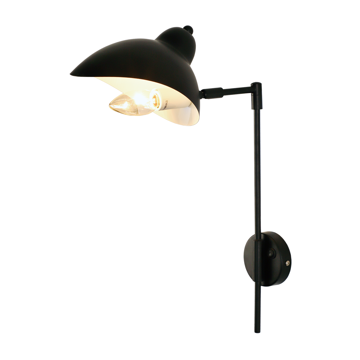 Wandlamp Ambienta zwart - Afbeelding 4
