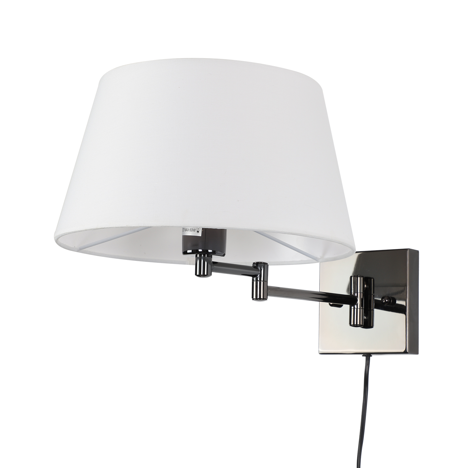 Wandlamp Altavilla 1 lichts glans zwart - Afbeelding 2