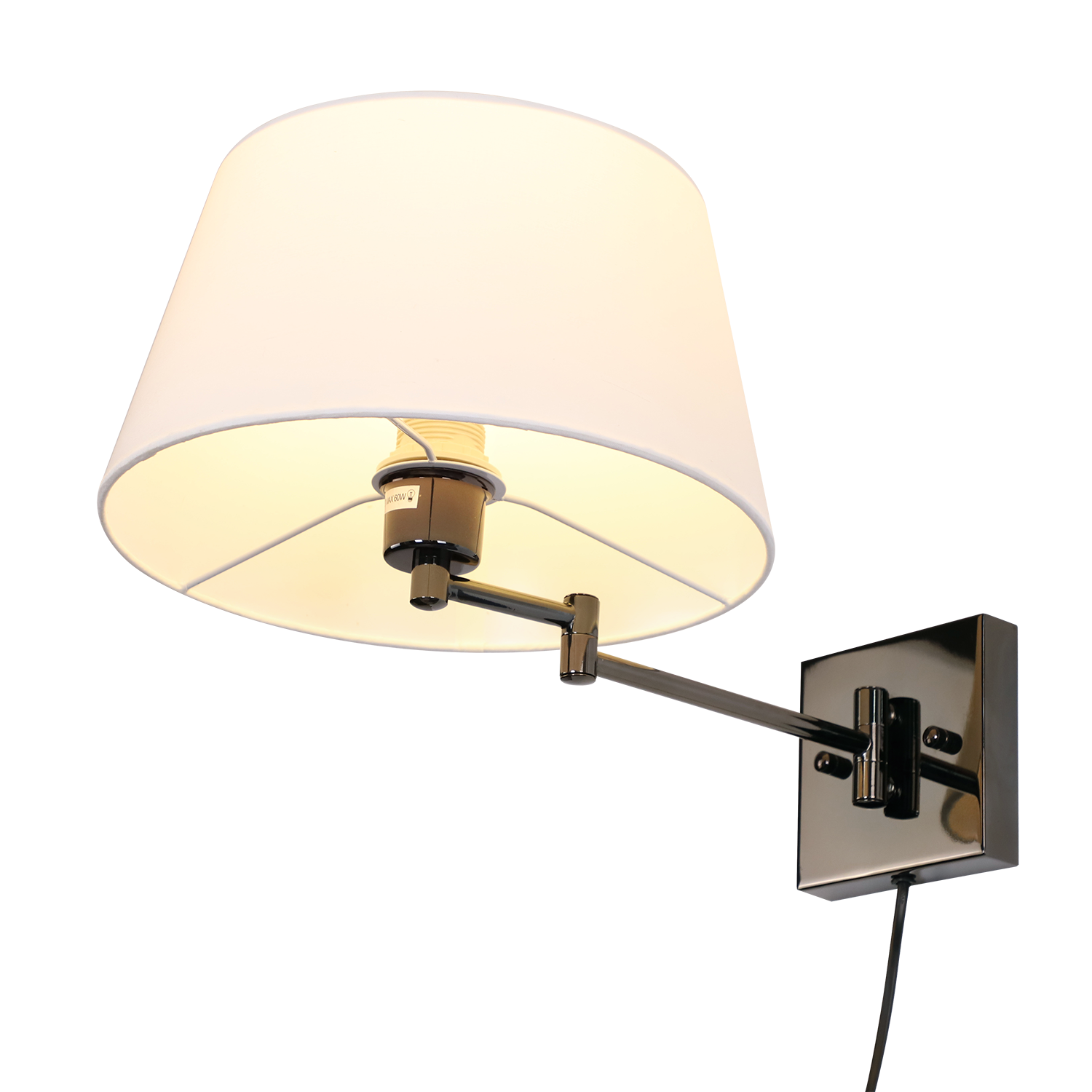 Wandlamp Altavilla 1 lichts glans zwart - Afbeelding 3
