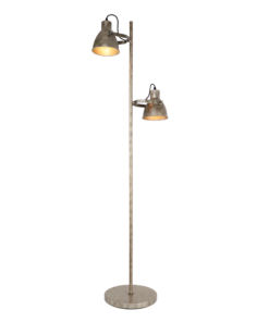 Vloerlamp Veronica 165 cm 2 lichts antiek zilver
