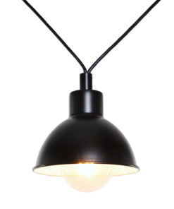 Alternative view of Hanglamp Aida 1 lichts zwart