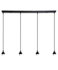 Hanglamp Vilmar 4 lichts zwart