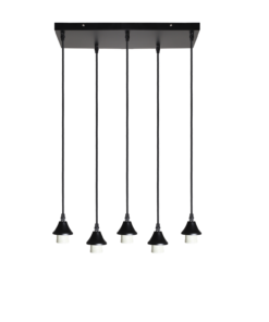 Hanging lamp Vilmar 5-L black