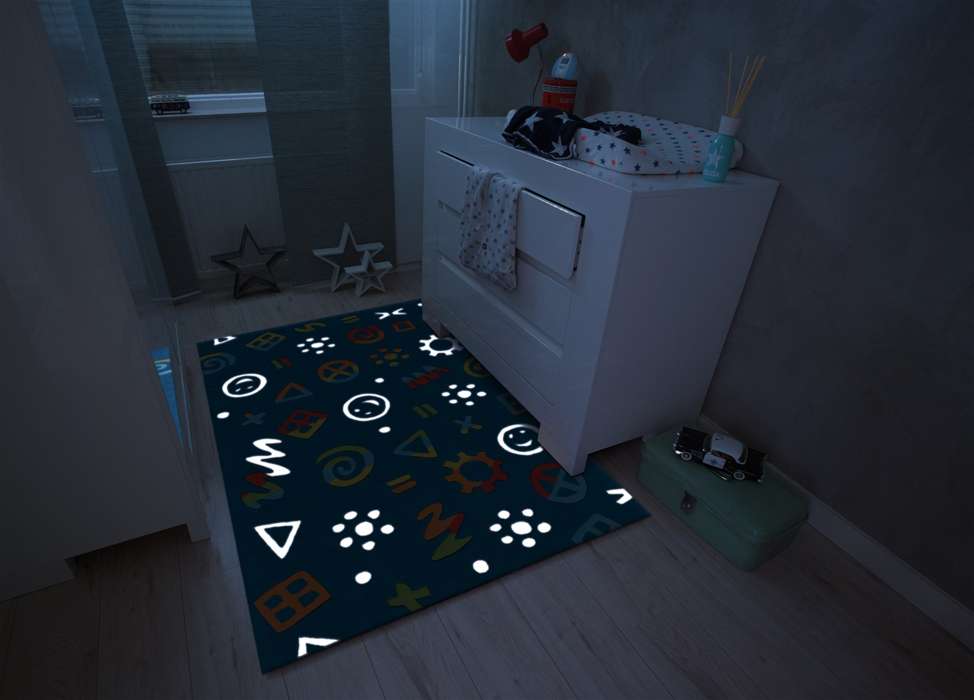 Spirit Glowy 3146 blue Icons 110x160cm - Afbeelding 5