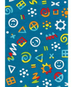 Spirit Glowy 3146 blue Icons 110x160cm