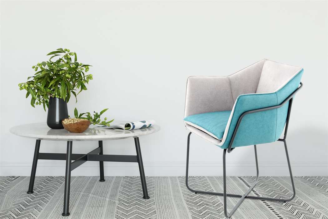Chair Marietta grey/petrol - Afbeelding 2