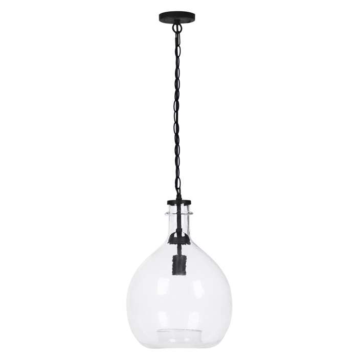 Hanglamp Altair L transparant/zwart