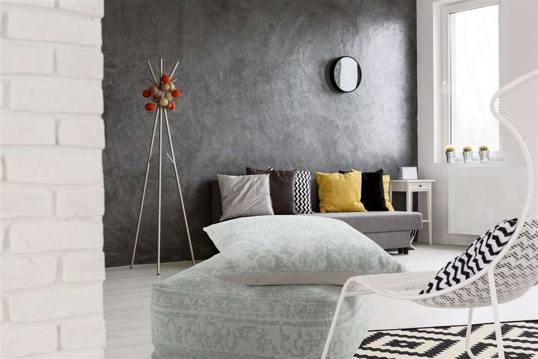 Pouf en kussen set ivoor/mint - Afbeelding 2