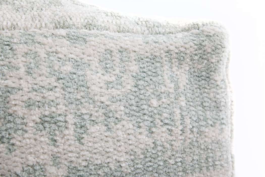 Pouf en kussen set ivoor/mint - Afbeelding 3