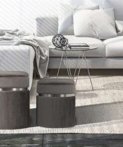 Alternative view of Hocker Zora 325 set van 2 grijs / Silber
