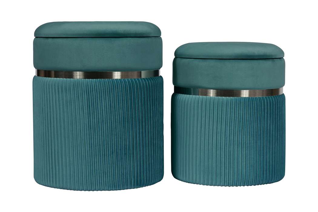 Krukje Zora 325 set of 2 petrol / silver