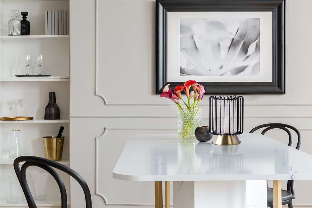 Candle Pillar Malibu 225 black / gold - Afbeelding 2
