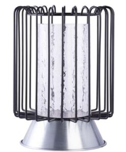 Candle Pillar Malibu 225 black / silver