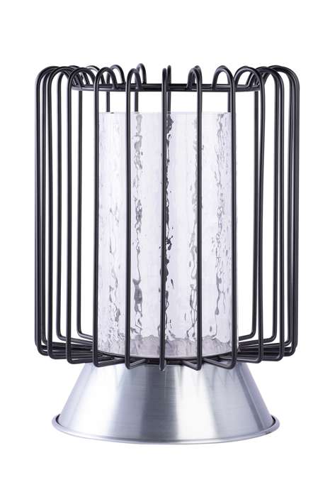 Candle Pillar Malibu 225 black / silver