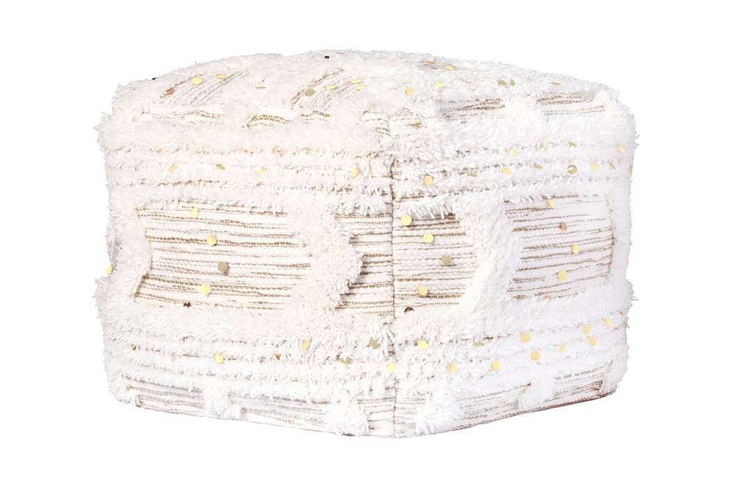 Pouf Bohist 425 cream / khaki 50cm x 50cm