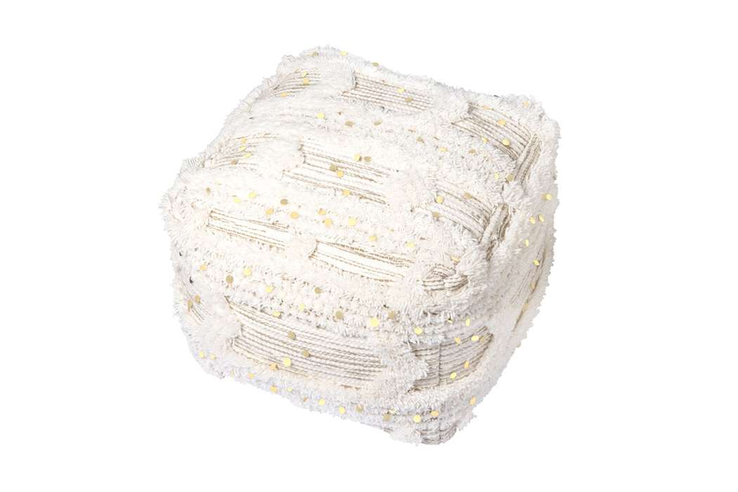 Pouf Bohist 425 cream / khaki 50cm x 50cm - Afbeelding 2