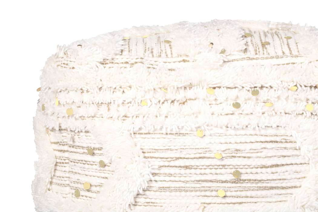 Pouf Bohist 425 cream / khaki 50cm x 50cm - Afbeelding 4