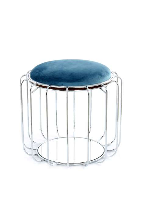 Bijzettafel Comfortafel 110 petrol/zilver