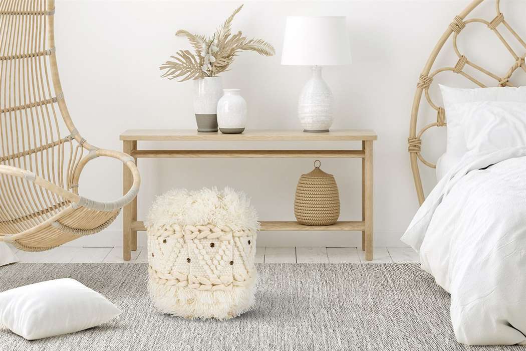 Pouf Bohist 525 cream 35cm x 35cm - Afbeelding 3