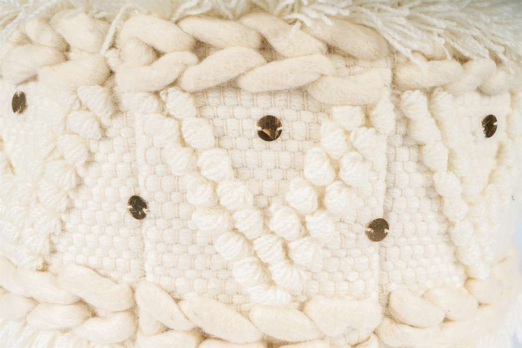 Pouf Bohist 525 cream 35cm x 35cm - Afbeelding 2