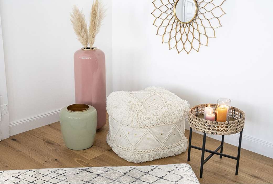 Pouf Bohist 525 Cream 50cm x 50cm - Afbeelding 3