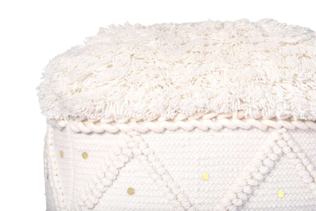 Pouf Bohist 525 Cream 50cm x 50cm - Afbeelding 4