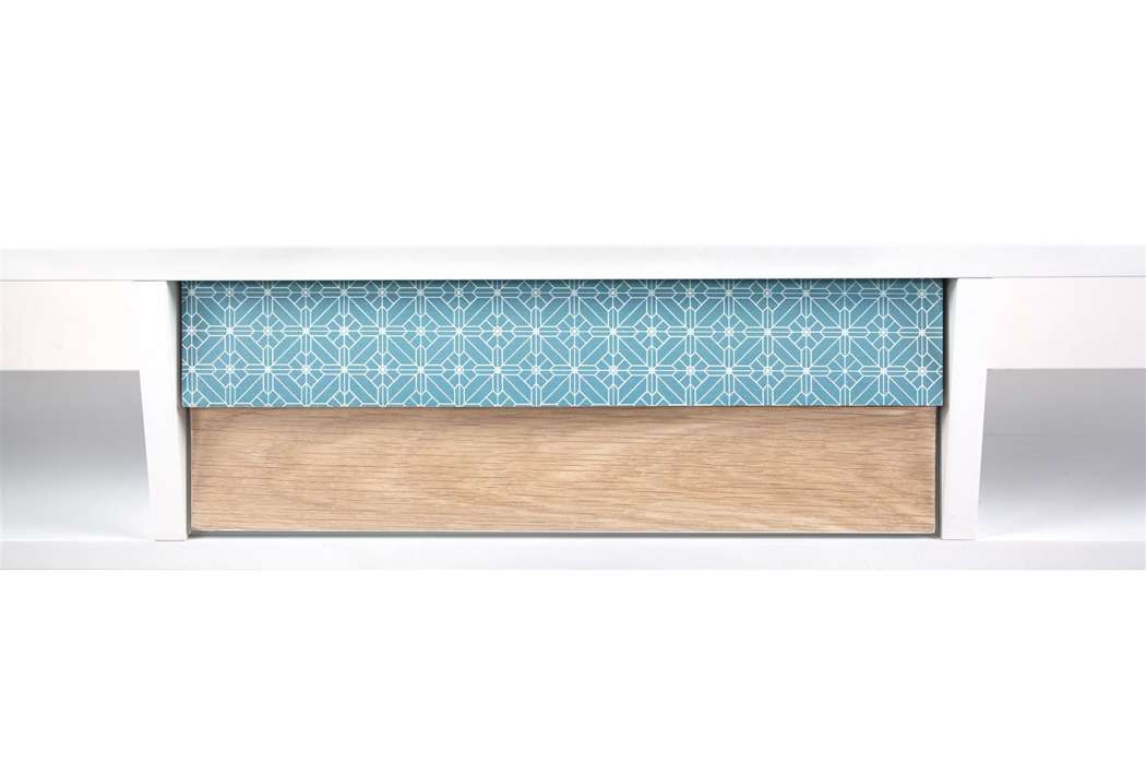Konsolentafel Megan wit/blauw/hout - Afbeelding 3